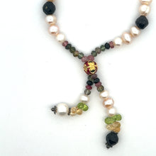 Natural Multi Tourmaline Pearl Citrine Peridot Beads Crafted Necklace