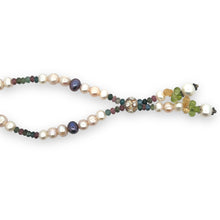 Natural Multi Tourmaline Pearl Citrine Peridot Beads Gemstone Necklace