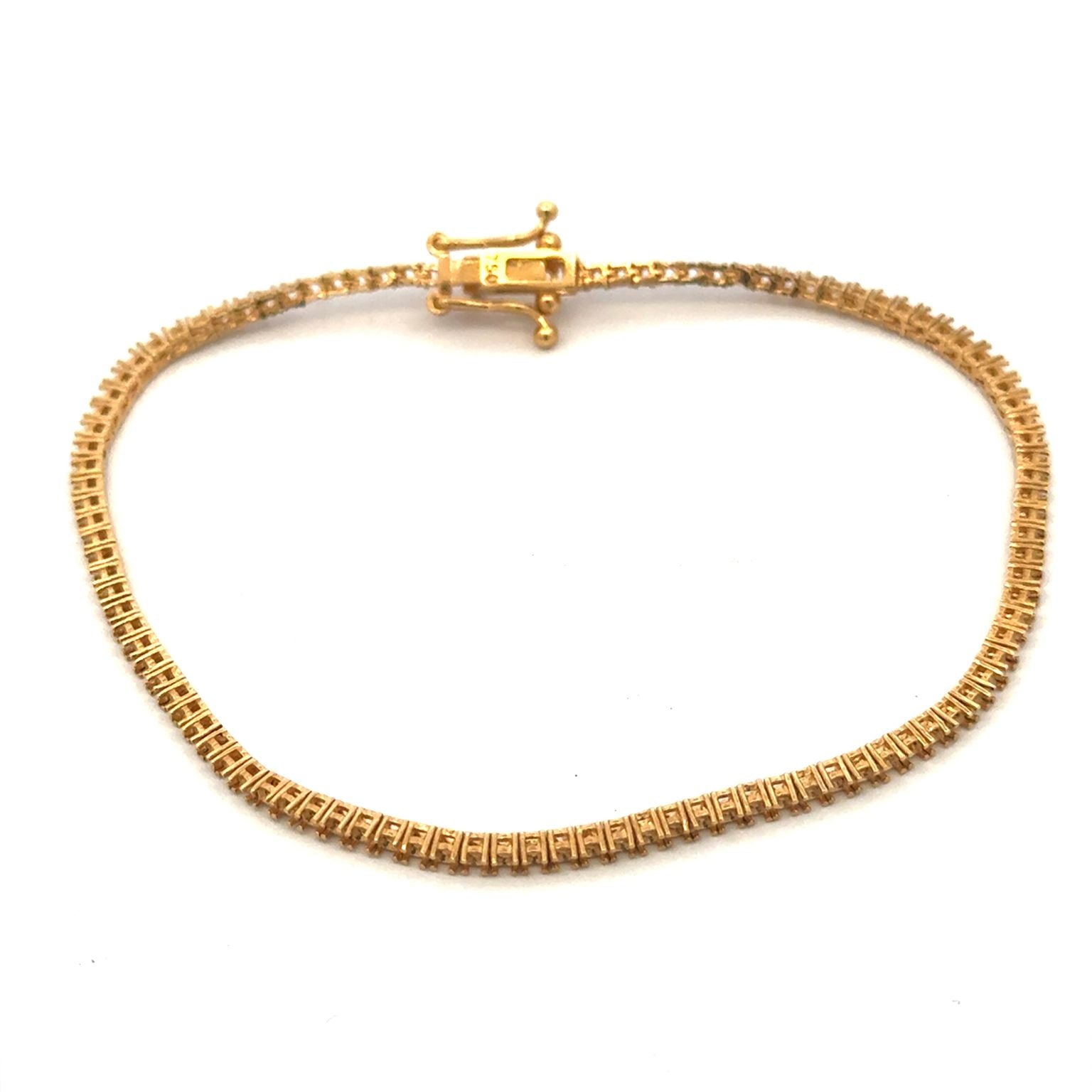 18K Yellow Gold Tennis Bracelet Semi-Mount Jewelry