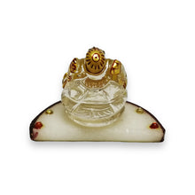 24K Gold Marble Crystal Handcrafted Ganesha Auspicious Statue