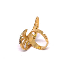Contemporary Pendant Chain Earring with Ring Aurora Abstract Leaf Design with Swarovski Jewellery Set