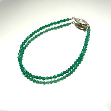 Green Onyx Natural Fancy Facet Beads Semiprecious Bracelet