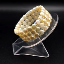 Freshwater Pearl 7 Inch Bracelet Cool White Button Shape Graceful and Timeless June Birthstone
