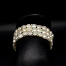 Freshwater Pearl 7 Inch Bracelet Cool White Button Shape Graceful and Timeless June Birthstone