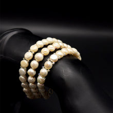 Freshwater Pearl Cool White Button Shape Bracelet Symbol of Purity Classic Beauty and Heart Soothing Pearl Energy