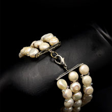 Freshwater Pearl Cool White Button Shape Bracelet Symbol of Purity Classic Beauty and Heart Soothing Pearl Energy