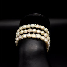 Freshwater Pearl Cool White Button Shape Bracelet Symbol of Purity Classic Beauty and Heart Soothing Pearl Energy