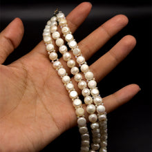 Freshwater Pearl Cool White Button Shape Bracelet Symbol of Purity Classic Beauty and Heart Soothing Pearl Energy