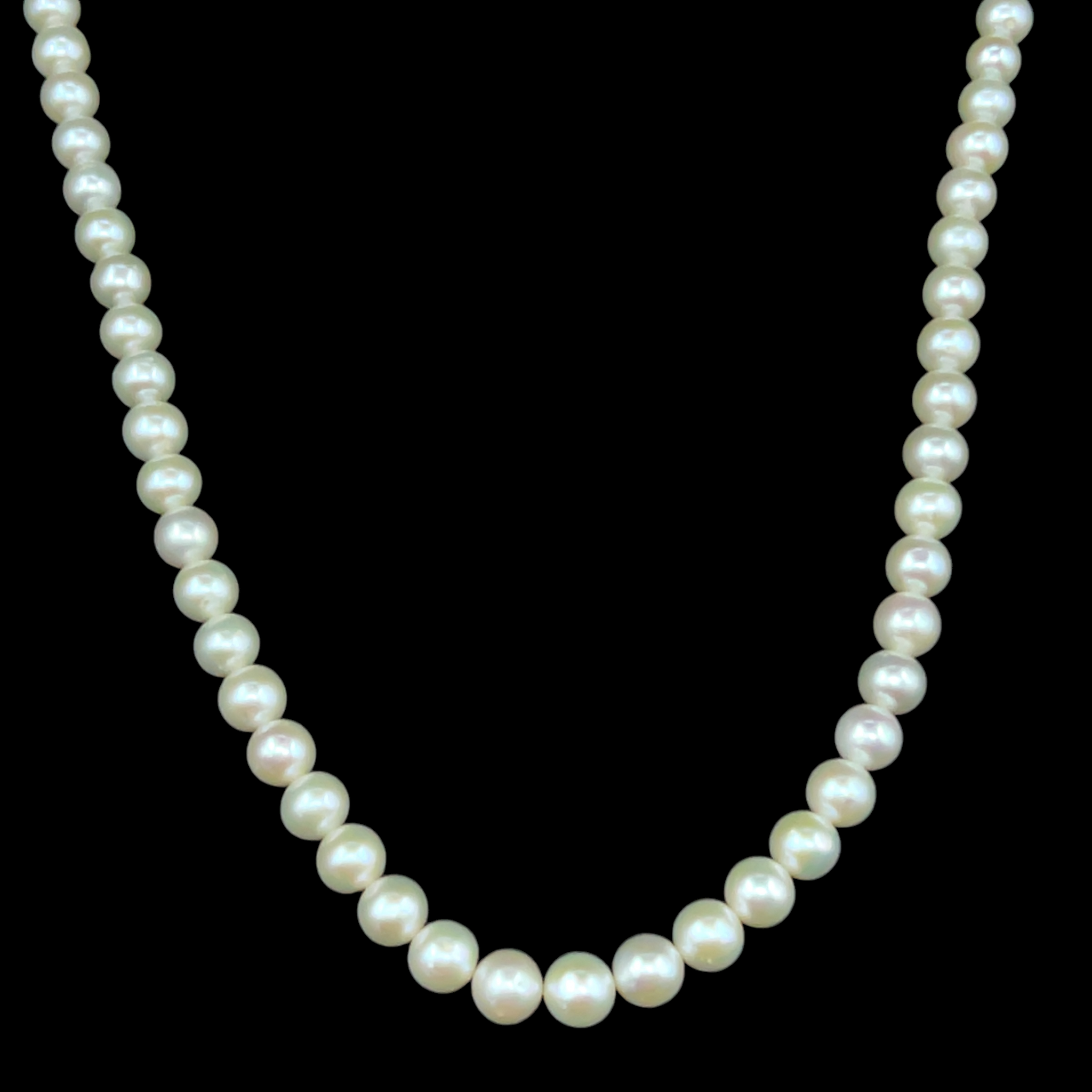 Elegant June Birthstone Plain Pearl Necklace