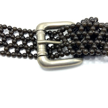 Handcrafted Beaded Black Pearl Buckled Belt Unique Giftware