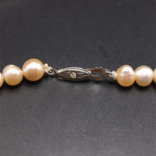 Natural Freshwater Pearl 8mm Pink Ringed Necklace 16.2inch Stunning Jewelry for Love and Heart Chakra Energy