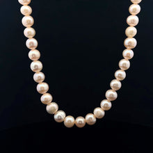 Natural Freshwater Pearl 8mm Pink Ringed Necklace 16.2inch Stunning Jewelry for Love and Heart Chakra Energy