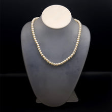 Natural Freshwater Pearl 6mm White Round Necklace 17inch Elegant Bridal Necklace for Purity and New Beginnings