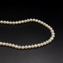 Natural Freshwater Pearl 6mm White Round Necklace 17inch Elegant Bridal Necklace for Purity and New Beginnings