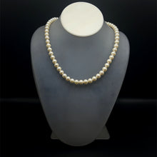 Natural Freshwater Pearl 7mm White Round Necklace 16.9inch Classic Pearl Strand Jewelry for Timeless Beauty