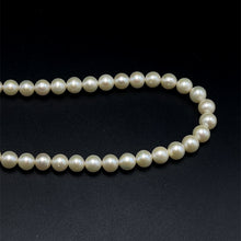 Natural Freshwater Pearl 7mm White Round Necklace 16.8inch Polished Finish Pearl Necklace for Grace and Calm