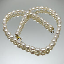 Pearl White June Birthstone Button Plain Pearly Necklace