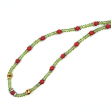 Natural Peridot & Coral Stylish Handmade Necklace