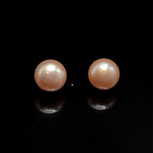 Freshwater Pearl Stud Button Earrings Intense Lavender Color 8-10mm Excellent Luster Jewelry for Inner Peace Love and Care