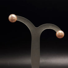 Freshwater Pearl Stud Button Earrings Intense Lavender Color 8-10mm Excellent Luster Jewelry for Inner Peace Love and Care