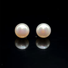 Handmade Freshwater Pearl Stud Earrings Button Shape 9mm Pink Color Excellent Luster Jewelry for Love Care and Everyday Glam