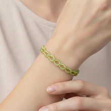 Peridot Natural Facet Cut Rondelle with Citrine Rondelle Beads Gemstone Bracelet