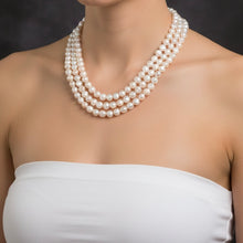 Freshwater Pearl Sophisticated Multi Layered Chic Plain Necklace Jewelry