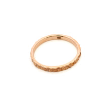 18K Rose Gold Hammered Wedding Band | Handmade Minimalist Stackable Ring | Elegant Bridal Jewelry