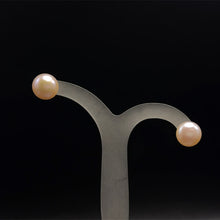 Freshwater Pearl Earring Cream Color Button Shape Stud 8-10mm Lustrous Quality Symbol of Love Care and Grace