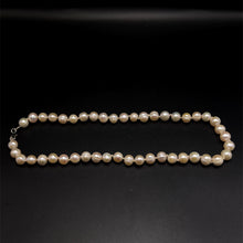 Natural Freshwater Pearl 9mm Cream Ringed Necklace 18.7inch Classic Design Jewelry for Strength and Emotional Clarity