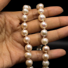 Natural Freshwater Pearl 9mm Cream Ringed Necklace 18.7inch Modern Pearl Jewelry for Confidence and Calm
