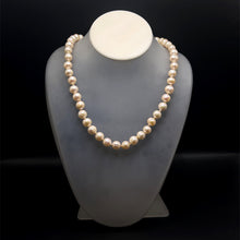 Natural Freshwater Pearl 9mm Cream Ringed Necklace 19inch Everyday Wear Necklace for Inner Harmony and Balance
