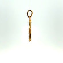 9K Yellow Gold Natural Diamond & Black Onyx Om Symbol Pendant | Hindu Religious Rope-Frame Fine Jewelry