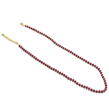 Modern 925 Sterling Silver Station Necklace with Natural Ruby 4.5mm Faceted Rondelle Beaded Gemstone Confidence Stone