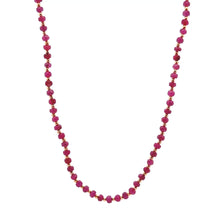 Boutique 925 Sterling Silver Station Necklace with Natural Ruby 3.5mm Faceted Rondelle Beaded Gemstone Passion Energy
