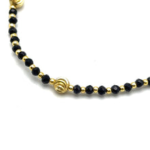 Stability Stone Natural Spinel 4mm with 925 Sterling Silver Station Necklace Faceted Rondelle Beaded Gemstone Gold Charms