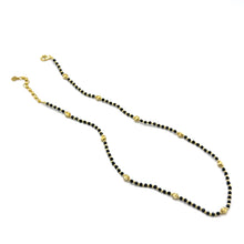 Stability Stone Natural Spinel 4mm with 925 Sterling Silver Station Necklace Faceted Rondelle Beaded Gemstone Gold Charms