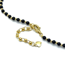Natural Black Spinel | 925 Sterling Silver | Plain Smooth Ball Beaded Necklace | 4mm | VVS1 Clarity | 18 Inch Gemstone Jewelry