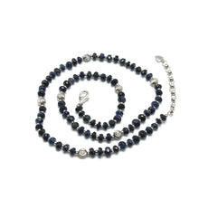 Protection Gem Natural Spinel 4.5mm with 925 Sterling Silver Station Necklace Faceted Rondelle Beaded Gemstone Silver Charms