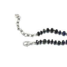 Protection Gem Natural Spinel 4.5mm with 925 Sterling Silver Station Necklace Faceted Rondelle Beaded Gemstone Silver Charms