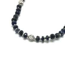 Protection Gem Natural Spinel 4.5mm with 925 Sterling Silver Station Necklace Faceted Rondelle Beaded Gemstone Silver Charms