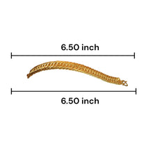 Yellow Gold Plated Rope Bracelet – Twisted Loop Chain in Bold Statement Design