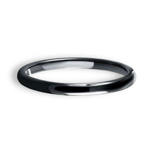 Tungsten Ring Black Dome Design High Polish Finish Gorgeous 2mm Band