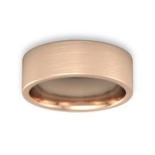 Tungsten Ring Flat Satin Finish Brushed Rose Gold Plated Band