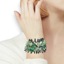 Handmade Bracelet Jade Beaded 7 Inch Hand Jewelry