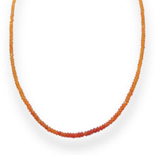 Handmade Necklace Natural Carnelian Gemstone Facet Beaded Jewelry