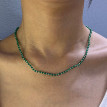 Natural Onyx 4mm with 925 Sterling Silver Station Necklace Faceted Rondelle Beaded Gemstone for Protection Energy