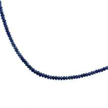 Natural Blue Sapphire Plain Rondelle Beads Precious Necklace