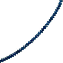 Natural Blue Sapphire Plain Rondelle Beads Gemstone Necklace