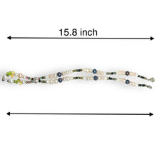 Natural Multi Tourmaline Pearl Peridot Citrine Handmade Necklace